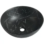 Guido Gusto Waskom Luisa 41x41x15cm Nero marmerlook zwart