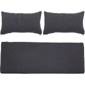 Bloomingville Mundo Kussenhoes (Zonder vulling), Grijs, Polyester