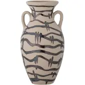 Bloomingville Ohana Vaas, Zwart, Steengoed
