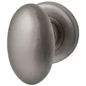 Hardbrass Knopkruk Ovo op rond rozet - PVD Inox