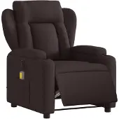 vidaXL Massagestoel elektrisch verstelbaar stof donkerbruin