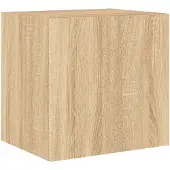 vidaXL TV-wandmeubel met LED-verlichting, Sonoma-eikenhout, 40,5 x 35 x 40 cm