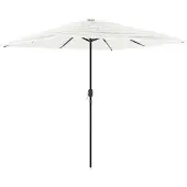 vidaXL Parasol met stalen paal 248x248x248 cm wit
