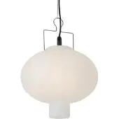 QAZQA Buiten hanglamp wit 35 cm met stekker IP44 - Pion