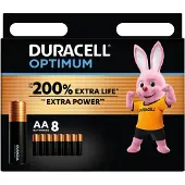 Duracell Alkaline Optimum AA-batterijen 8 stuks
