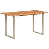 vidaXL Eettafel 140x70x76 cm massief acaciahout