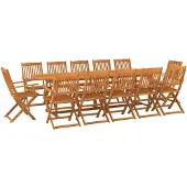 vidaXL 13-delige Tuinset 280x90x75 cm massief acaciahout