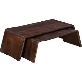 Giga Meubel Salontafel Amaya Donkerbruin (set van 2)