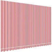 vidaXL Vervangingsdoek voor luifel 450x300 cm polyester rood en wit