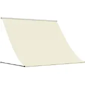 vidaXL Luifel uittrekbaar 250x150 cm stof en staal crèmekleurig