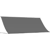 vidaXL Luifel uittrekbaar 400x150 cm stof en staal antracietkleurig