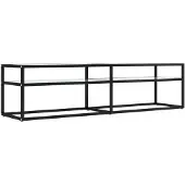 vidaXL Tv-meubel 160x40x40,5 cm gehard glas witmarmerkleurig