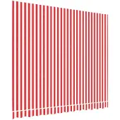 vidaXL Vervangingsdoek voor luifel 3x2,5 m polyester rood en wit
