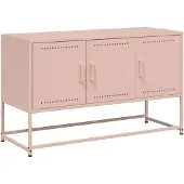 vidaXL Tv-meubel 100,5x39x60,5 cm staal roze