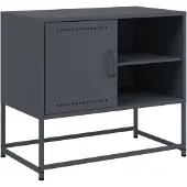 vidaXL Tv-meubel 100,5x39x60,5 cm staal roze