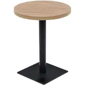 vidaXL Bistrotafel rond 60x75 cm MDF en staal eikenkleur