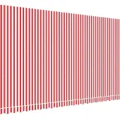 vidaXL Vervangingsdoek voor luifel 500x300 cm polyester rood en wit