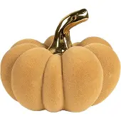 Clayre & Eef Decoratie Pompoen Ø 15x12 cm Geel Keramiek Herfst decoratie
