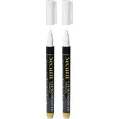 Securit 5x stuks witte krijtstiften ronde punt 1-2 mm