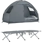 SoBuy OGS32-HG 4-In-1 Tent - Grijs - 1 Persoons - 193x160x86cm