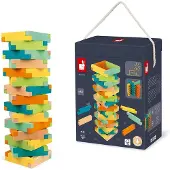 Janod - Houten bouwdoos met constructie blokken