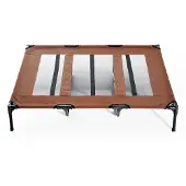 PawHut Paws Hondenligbed bruin/zwart 122 x 92 x 23cm