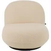 J-Line loungestoel Sneeuw populieren - hout/schuim - wit/zwart