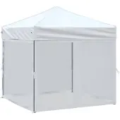 vidaXL Partytent inklapbaar met zijwanden 2x2 m wit