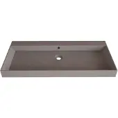 SaniGoods Kolo wastafel 100cm met 2 kraangaten mat leigrijs