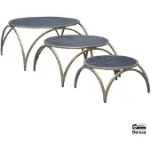 Benoa Norfolk Coffee Table Set Of 3 (Blauw, 70x70x38 diameter: 70cm)
