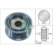 Schaeffler INA Rondsel/geleiderpoelie, V-riem INA 532 0900 10