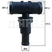 MAHLE ORIGINAL Thermostaat, koelvloeistof TH 53 75