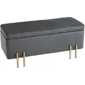 HOMdotCOM Elegante bank met opbergruimte, donkergrijs