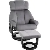HOMCOM HOMdotCOM Relaxfauteuil met massagefunctie 76 cm x 80 cm x 102 cm grijs