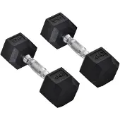 HOMCOM HOMdotCOM Zeskantige dumbbells set van 2 x 4kg
