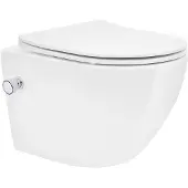 LuxeBath Inbouw-wc met bidetfunctie en nano-coating 49x36x33 cm Wit keramiek ML-Design