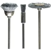Kwb Draadborstelset, 3-delig, HSS staaldraad, gegolfd 518000 3 stuk(s)