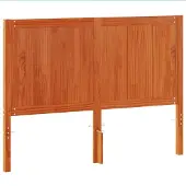 vidaXL Hoofdbord 135 cm massief grenenhout wasbruin