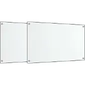 vidaXL Spatschermen keuken 2 st 70x60 cm gehard glas transparant