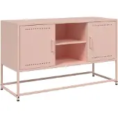 vidaXL Tv-meubel 100,5x39x60,5 cm staal roze