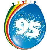 Folat 16x stuks Ballonnen versiering 95 jaar