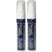 Securit watervaste krijtstiften met platte punt - 2x stuks - wit - 7 en 15 mm