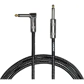 Cascha Standard Line Guitar Cable 6 m Recht - Gebogen Instrumentkabel