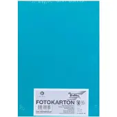 Folia Fotokarton A4, Türkis, 50 Stück