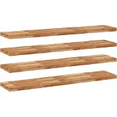 vidaXL Wandschappen 4 st zwevend olieafwerking 140x30x4 cm acaciahout