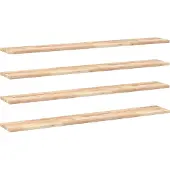 vidaXL Wandschappen 4 st zwevend 160x20x2 cm onbehandeld acaciahout