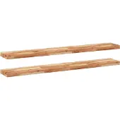 vidaXL Wandschappen 2 st zwevend olieafwerking 140x20x4 cm acaciahout