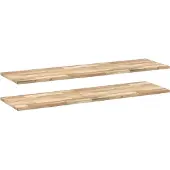 vidaXL Wandschappen 2 st zwevend 120x40x2 cm onbehandeld acaciahout