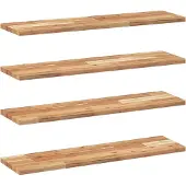 vidaXL Wandschappen 4 st zwevend olieafwerking 80x20x2 cm acaciahout