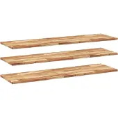 vidaXL Wandschappen 3 st zwevend olieafwerking 120x40x2 cm acaciahout